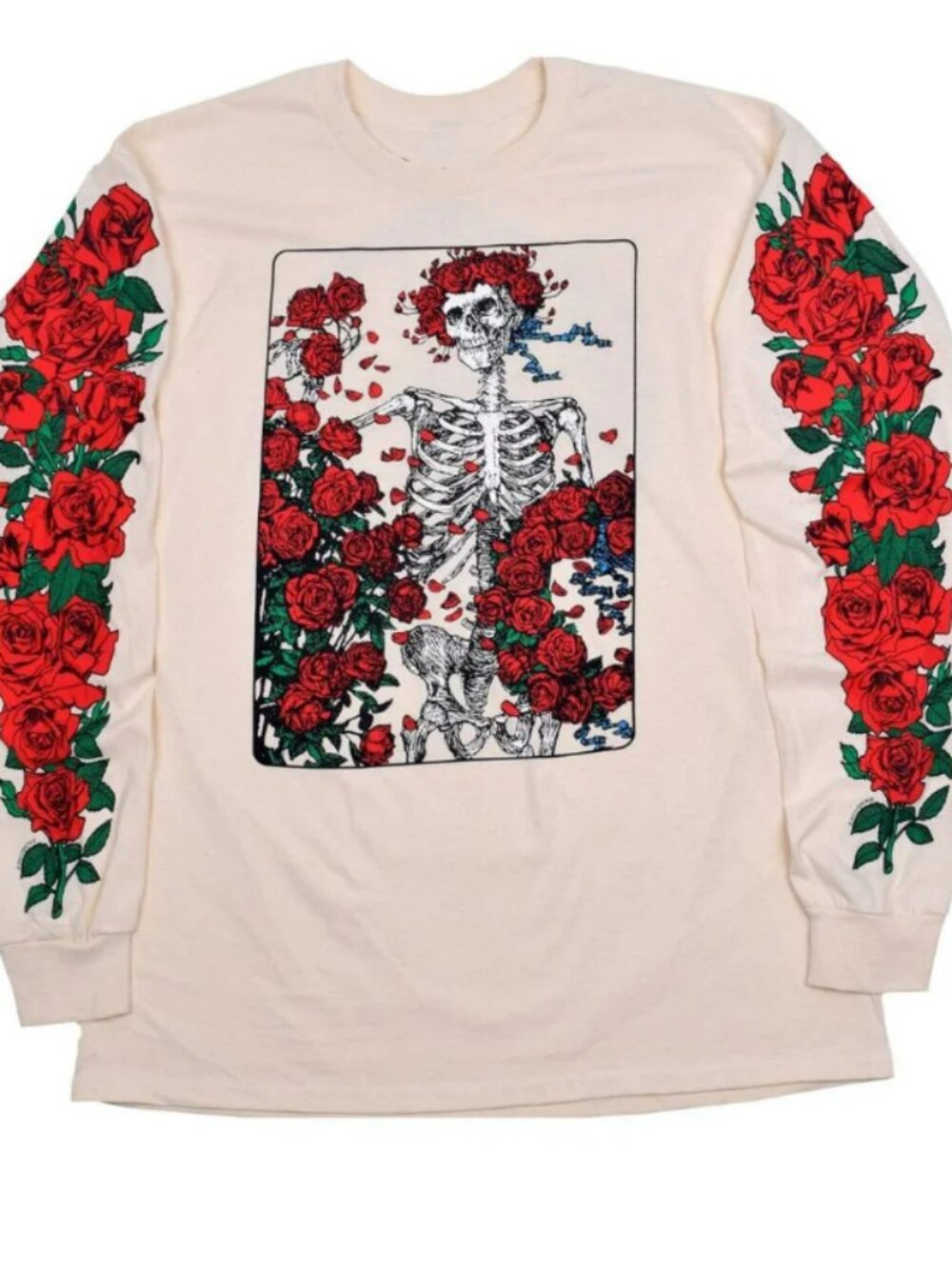 Greatful Dead Bertha Woodcut Wheel Long Sleeve tie dye long sleeve Shirt XXL